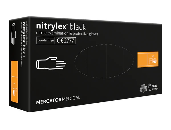 Manusi din nitril Mercator Medical Negru XL