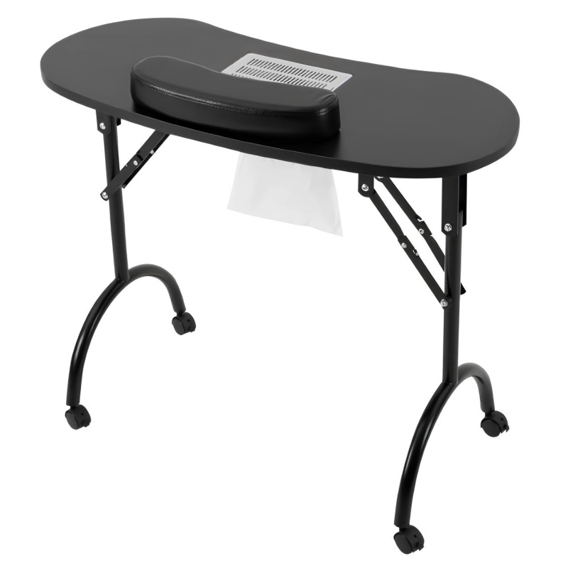 Masa Manichiura Olivia Pliabila cu Roti si Aspirator - 90x40x72.5cm + Cadou 2x Saci Rezerva Aspirator 9001