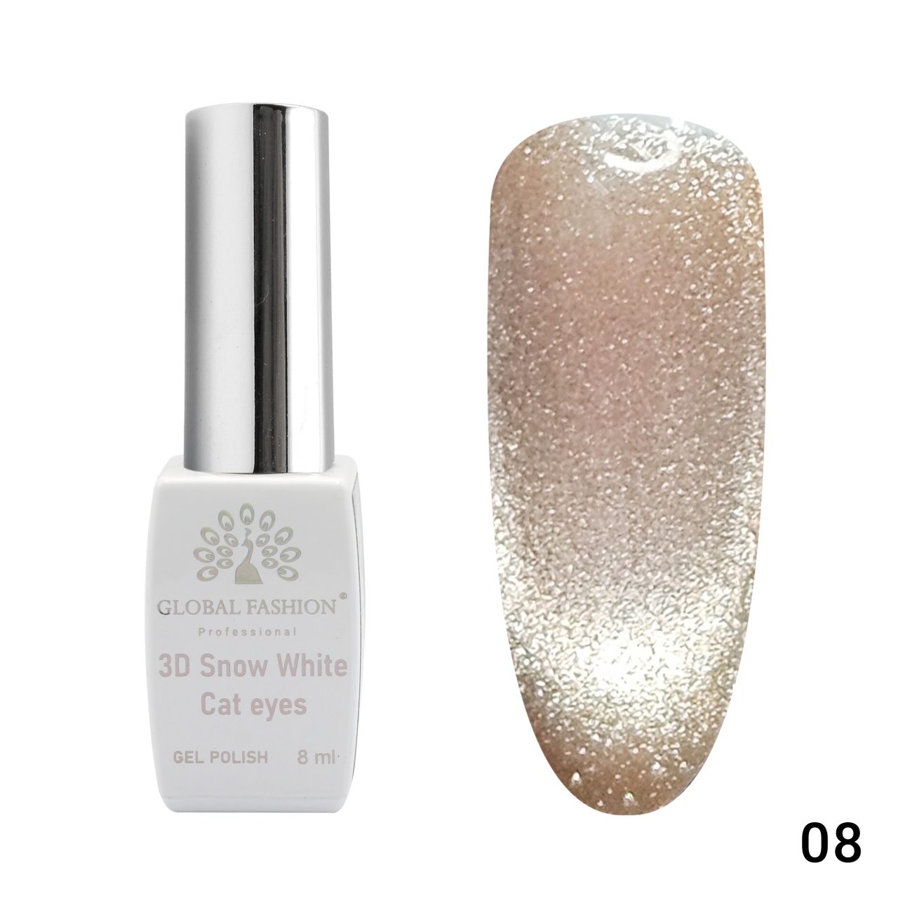 Oja semipermanenta, SW 3D Cat Eye, 8 ml, 08 - TPO Free Global Fashion