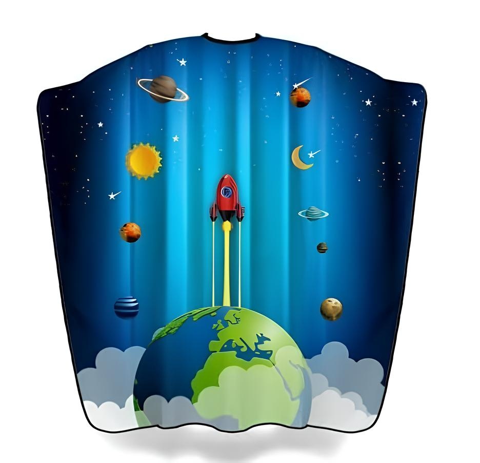 Pelerina frizerie pentru copii Barber Mood Space Planets