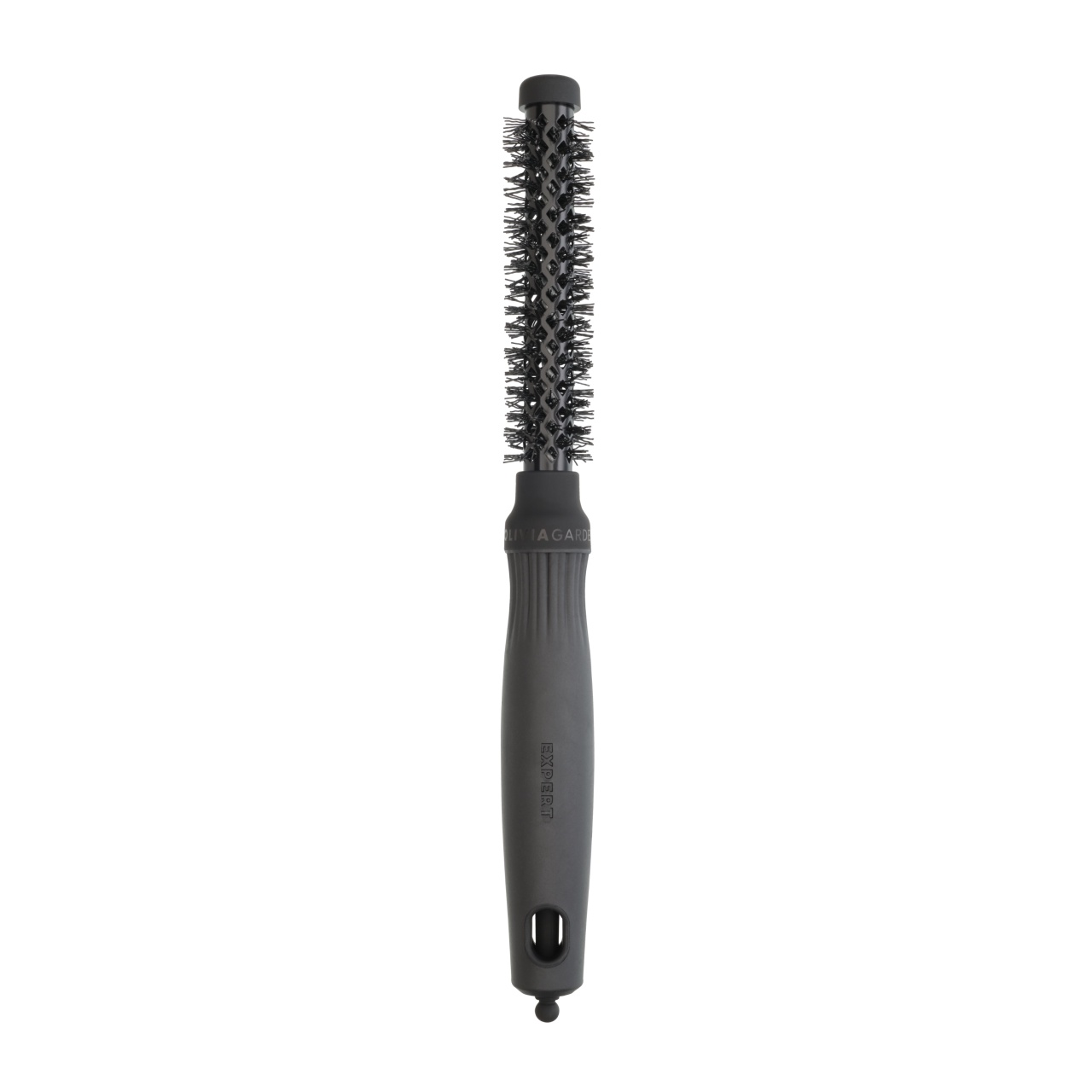 Perie termică rotundă Olivia Garden Expert Blowout Shine 15mm Black Label, cu peri ondulați și bară ceramică turmalinată