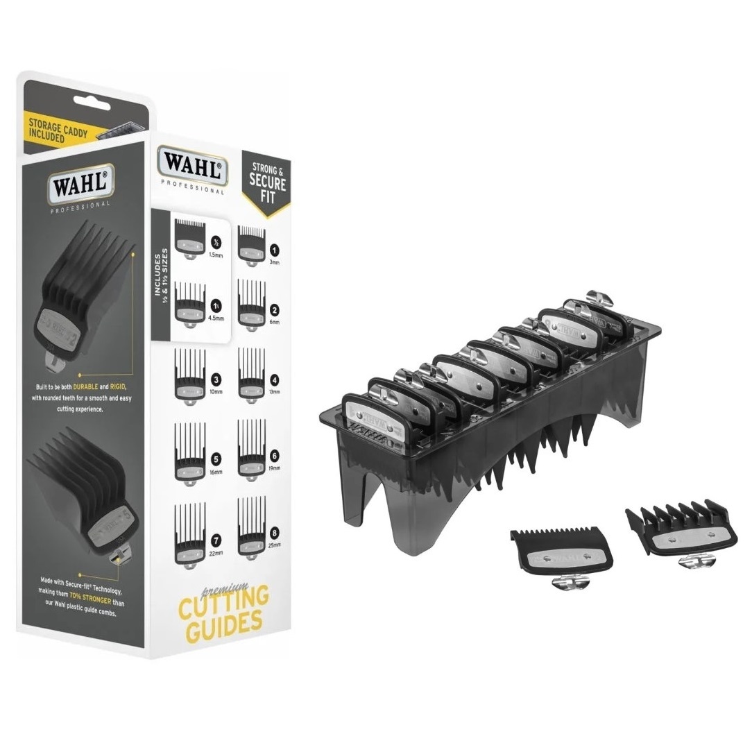 Set 10 Gratare / Inaltatoare si organizator Wahl Premium originale pentru masini de tuns 1.5-25mm