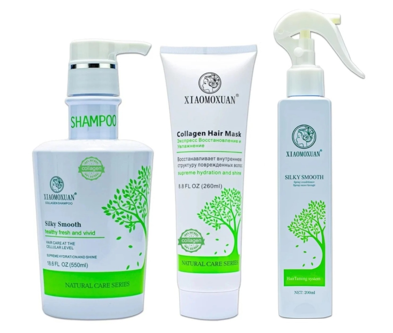 Set Cadou Xiaomoxuan S2M260T1 - Sampon si Masca cu Colagen + Balsam Leave in Silky Smooth Spray