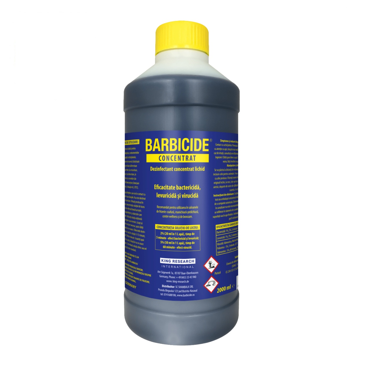 Barbicide Dezinfectant Instrumentar Solutie Concentrat 2000ml