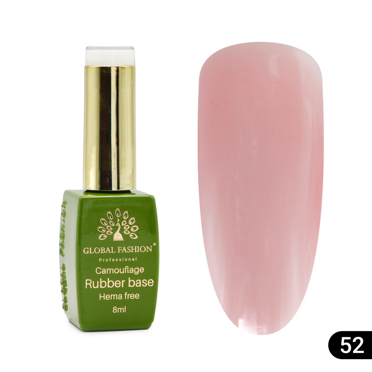 Bază de unghii Camouflage, fără Hema, 8 ml 52 - Free TPO