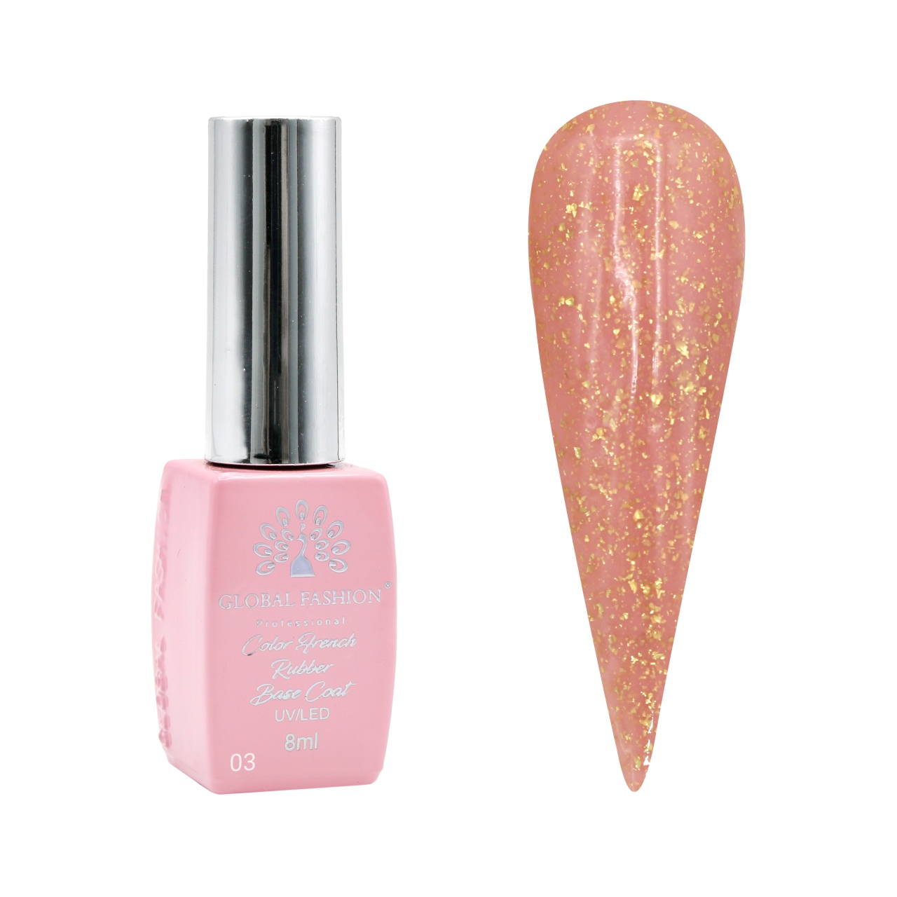 Baza Foil, baza cauciucata pentru unghii, 8 ml, 03 - Free TPO