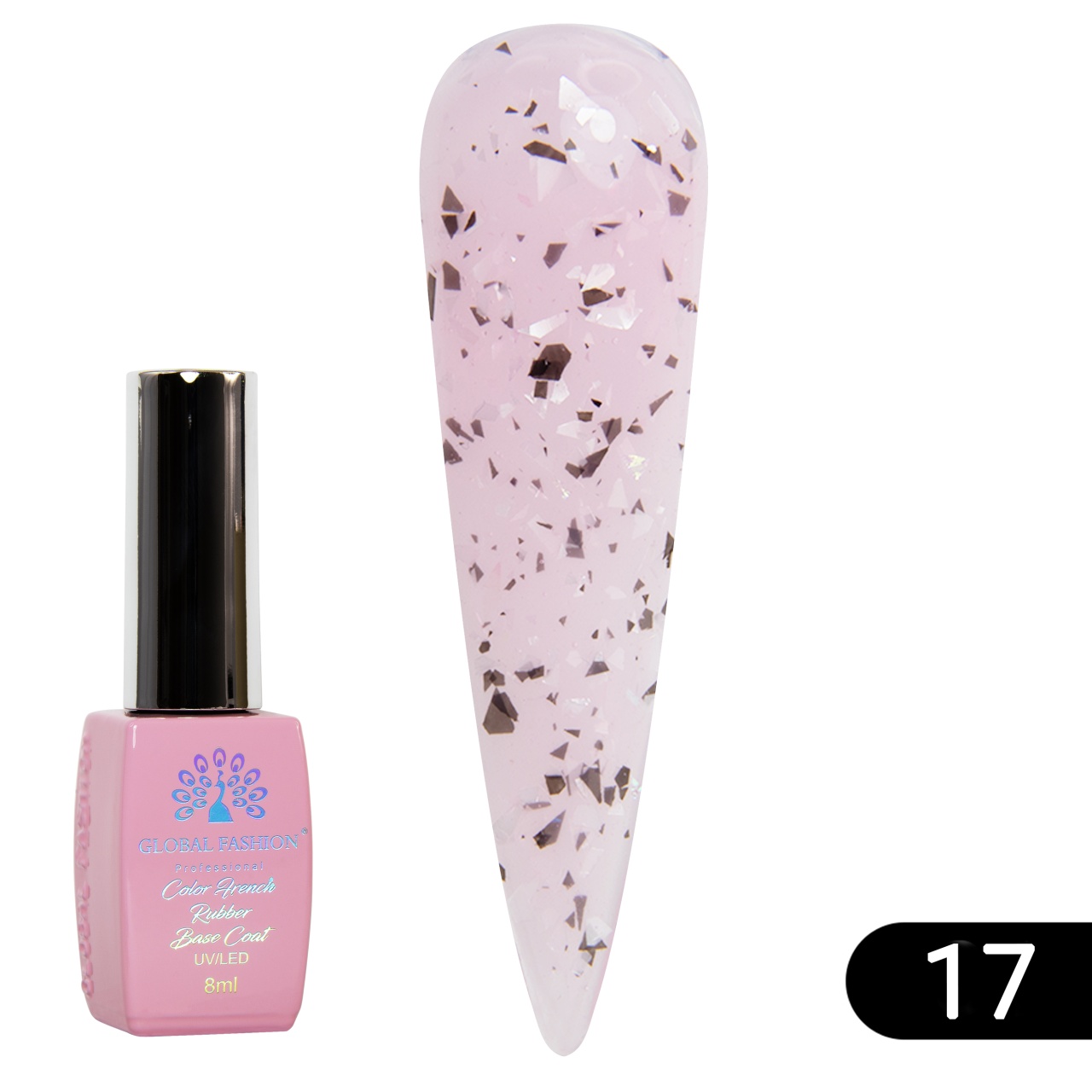 Baza Foil, baza cauciucata pentru unghii, 8 ml, 17 - Free TPO