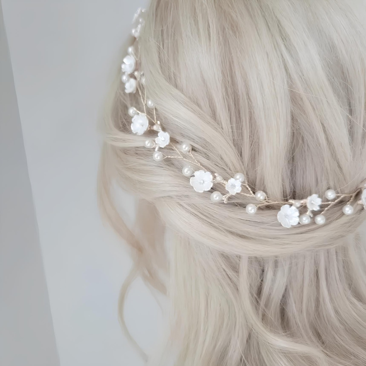 Coronita de Par Flexibil Gold Pearl & Flower - 8833372