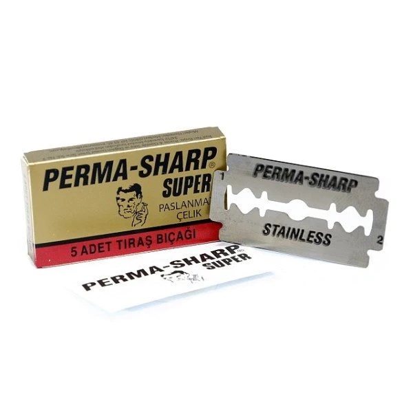Lame de ras Perma Sharp double edge razor set 5buc