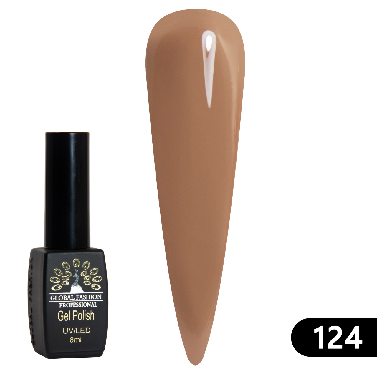 Oja semipermanenta BLACK ELITE, 8 ml,124 - TPO Free