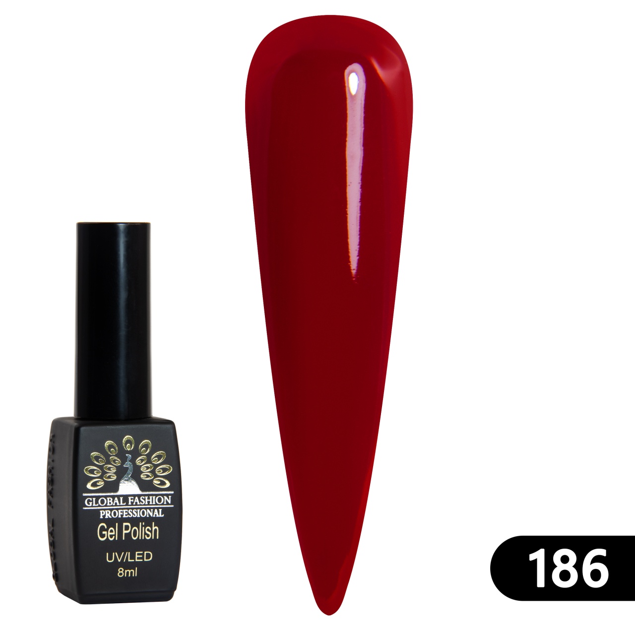 Oja semipermanenta BLACK ELITE, 8 ml, 186 - TPO Free