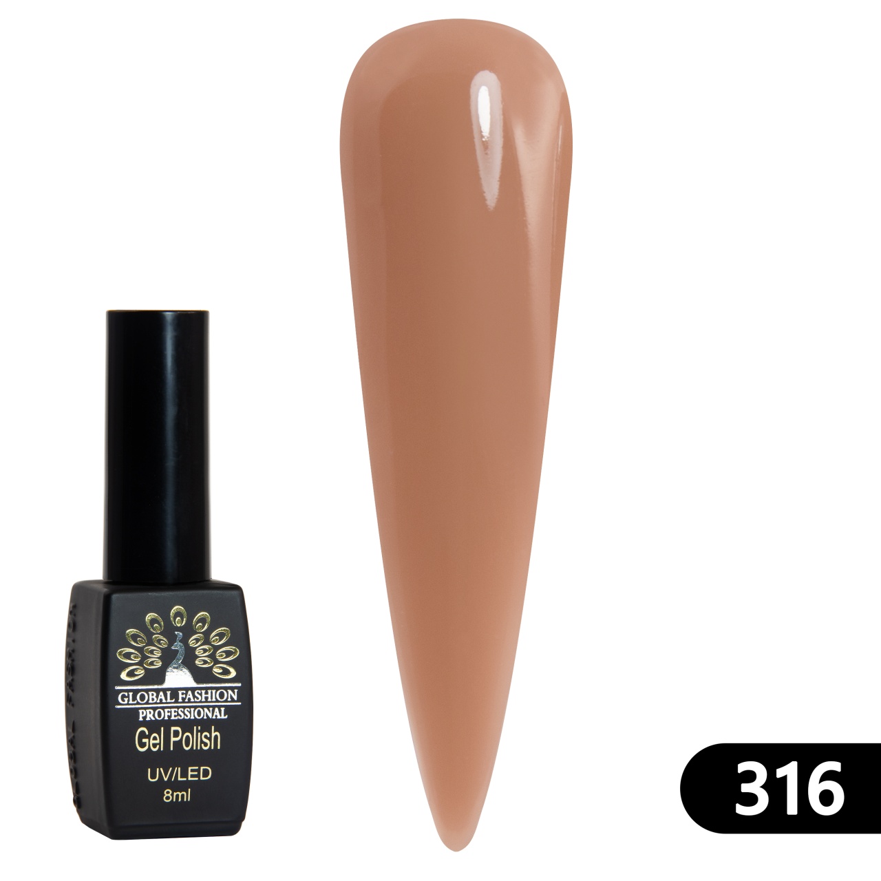 Oja semipermanenta BLACK ELITE, 8 ml, 316 - TPO Free