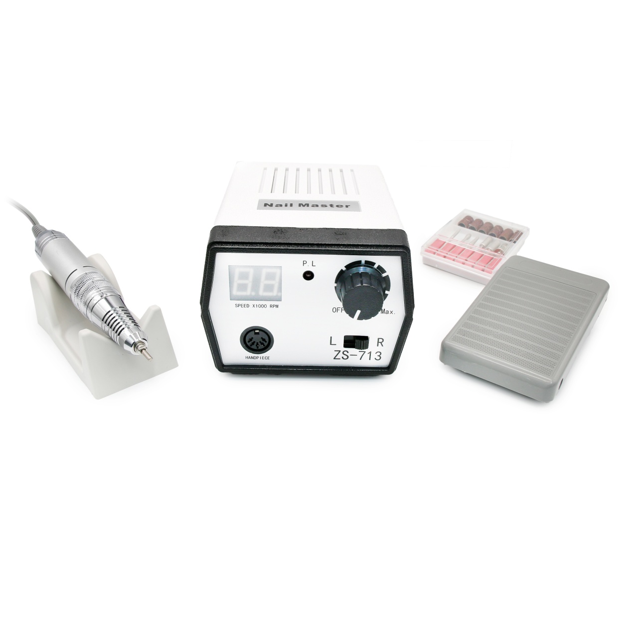 Pila electrica manichiura Nail Master, ZS-713, 65W, 35000 rpm, Alb
