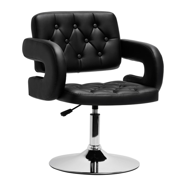 Scaun Coafor/Frizerie Profesional, Reglabil - Black