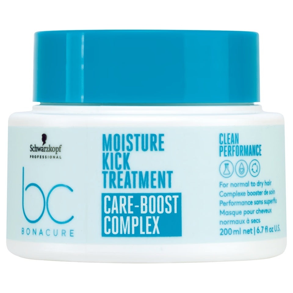 Schwarzkopf Professional BC Bonacure Moisture Kick Treatment – Masca Profesională Intens Hidratantă cu Glicerină, pentru Păr Uscat, Creț sau Fragil