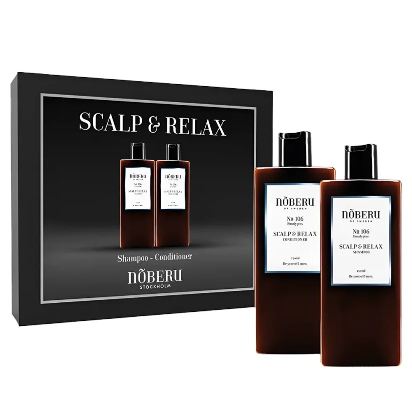 Set cadou sampon si balsam Noberu Scalp & Relax Eucalyptus Giftbox