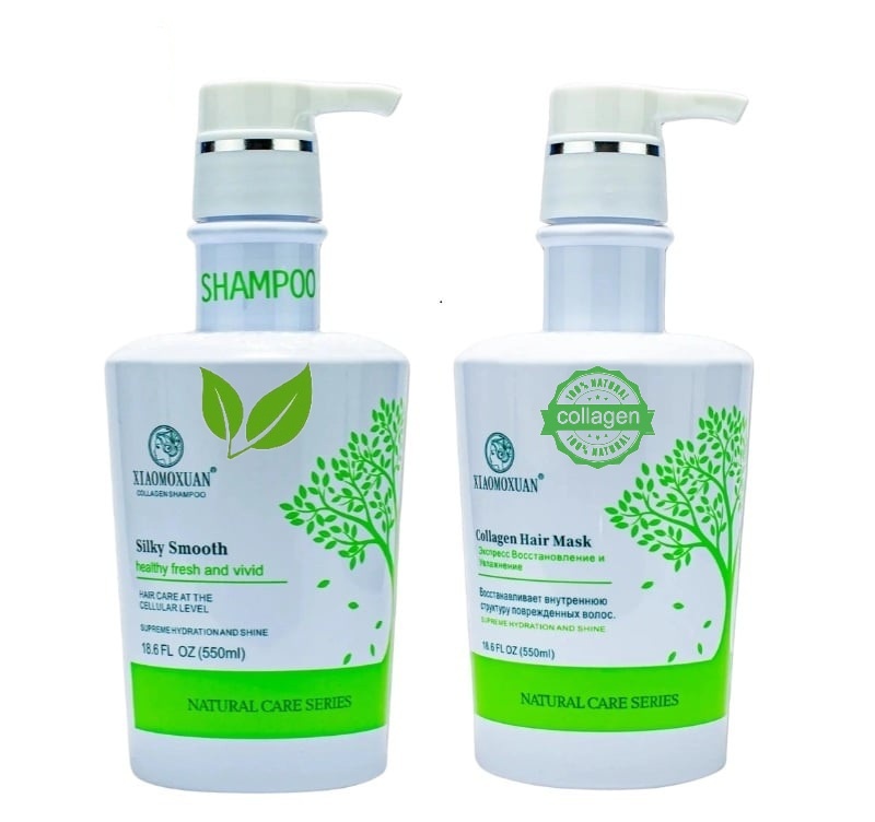 Set Cadou Xiaomoxuan S1M2 - Sampon Arbore de Ceai 300ml + Masca Colagen 550ml