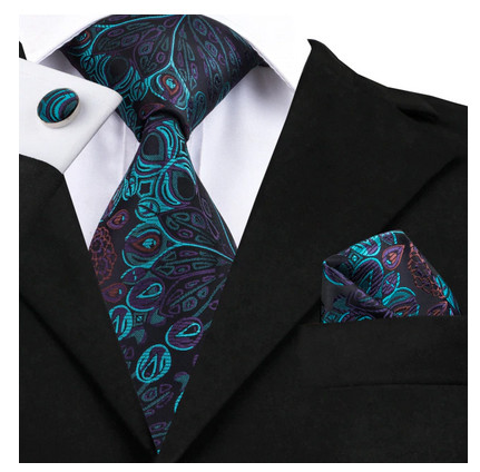 Set cravata + batista + butoni - matase naturala 100% - model 102