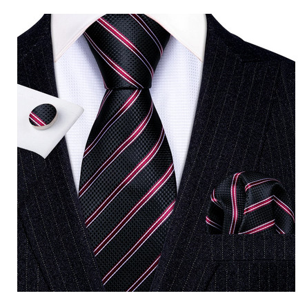 Set cravata + batista + butoni - matase naturala 100% - model 63