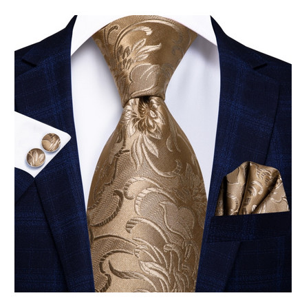 Set cravata + batista + butoni - matase naturala 100% - model 78
