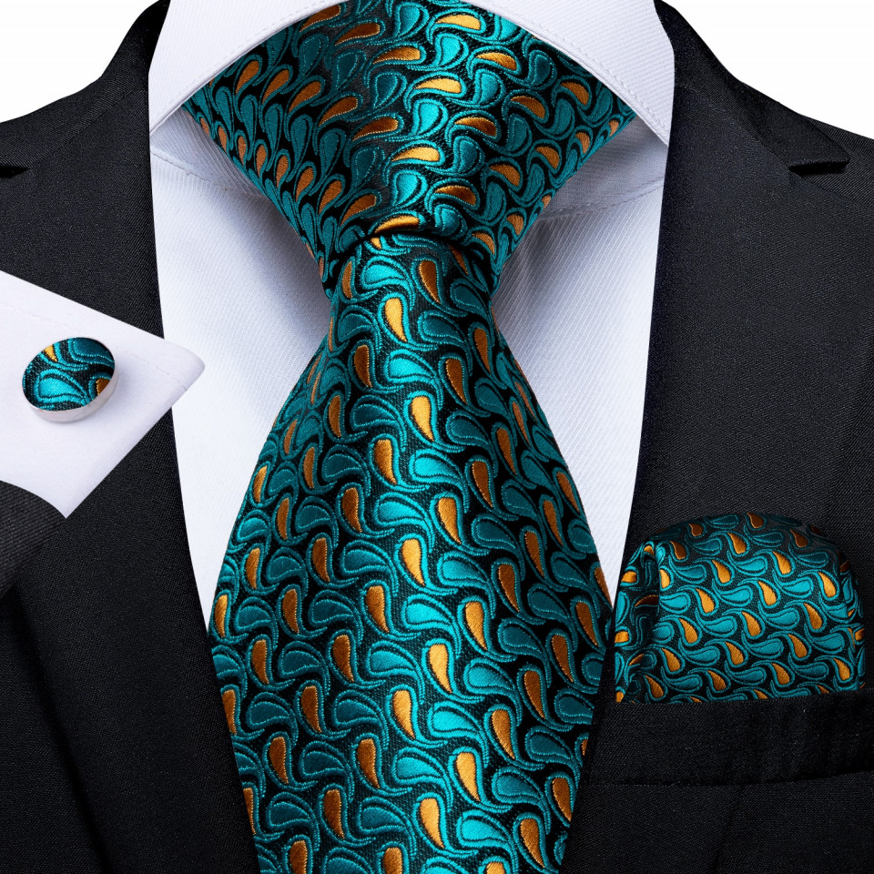 Set cravata + batista + butoni - matase naturala 100% - model 110
