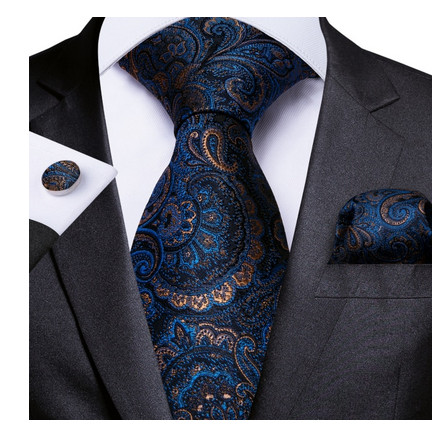 Set cravata + batista + butoni - matase naturala 100% - model 55