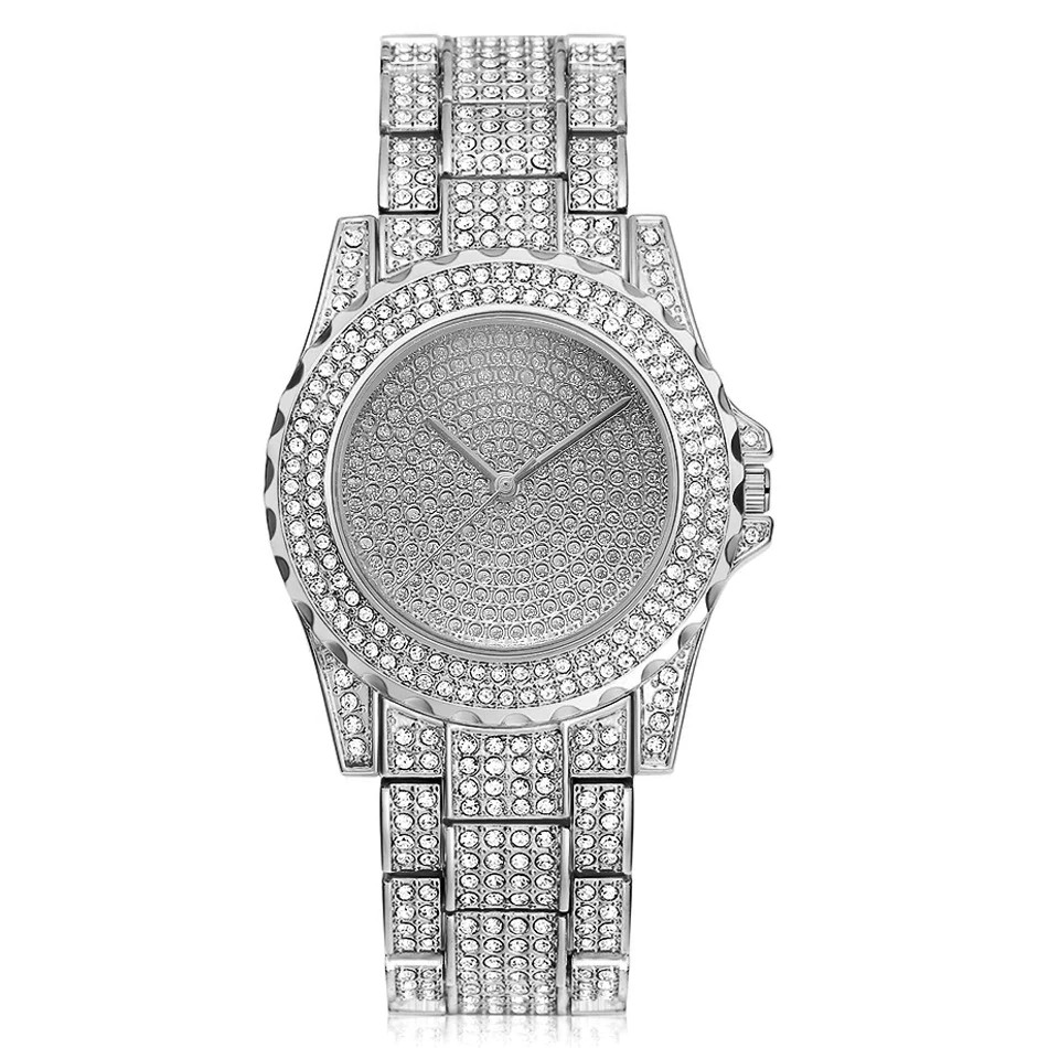 Ceas dama Luxury Full Crystals - silvery - Model 1