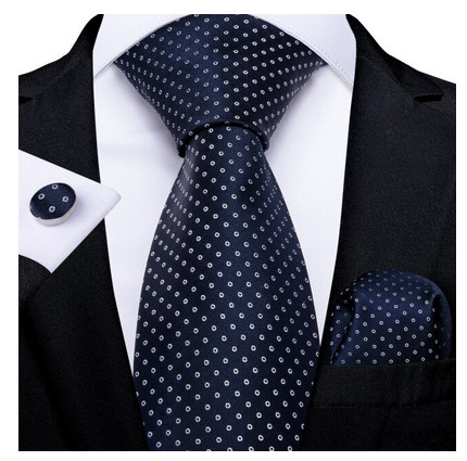 Set cravata + batista + butoni - matase naturala 100% - model 111