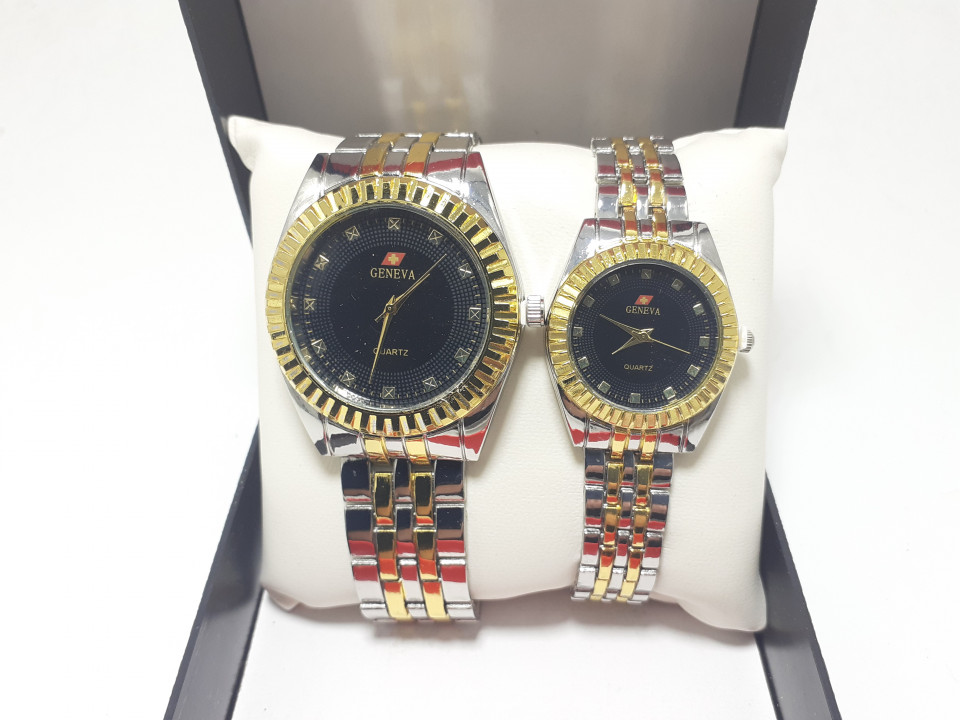 Set 2 ceasuri Geneva pentru Ea si El - Eleganta si stil la un super pret + cutie originala cadou