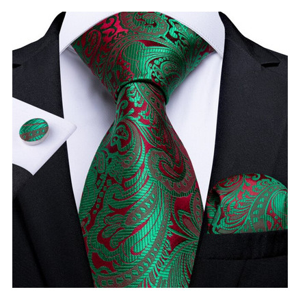 Set cravata + batista + butoni - matase naturala 100% - model 113