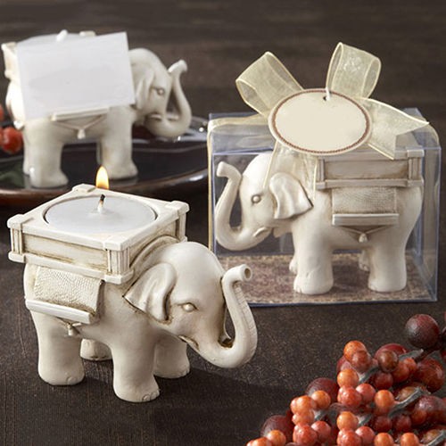 Suport ornamental lumanare - elefant - simbolul norocului