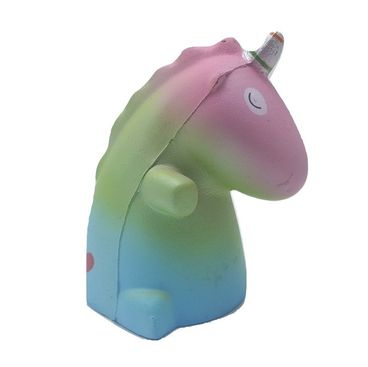Jucarie squshy Jumbo, model dinozaur unicorn cu inimioara