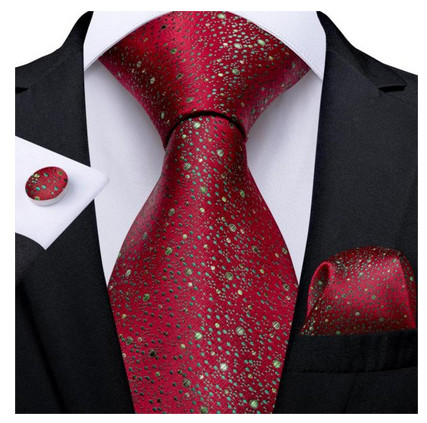 Set cravata + batista + butoni - matase naturala 100% - model 130