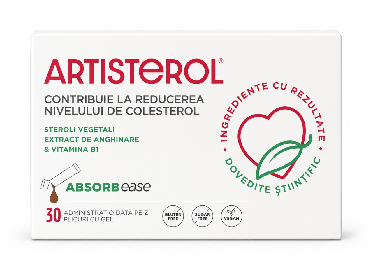 Artisterol, Aromă Caramel, 30 plicuri cu gel, Zentiva