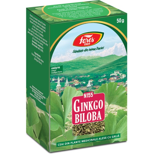 Ceai Ginkgo biloba frunze, N155, 50g, Fares