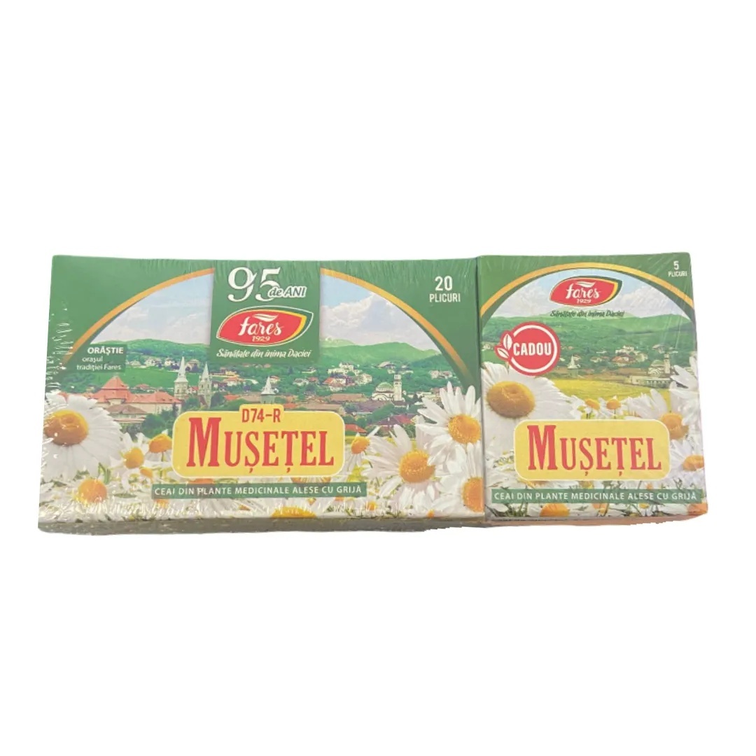 Ceai musetel, 20pl + 5pl cadou, Fares