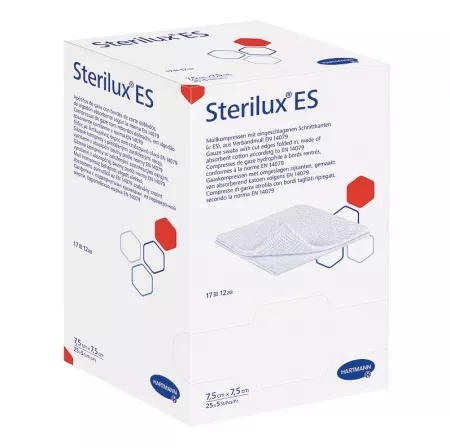 Comprese sterile din tifon Sterilux ES 7.5 x 7.5cm, 25 bucati, Hartmann