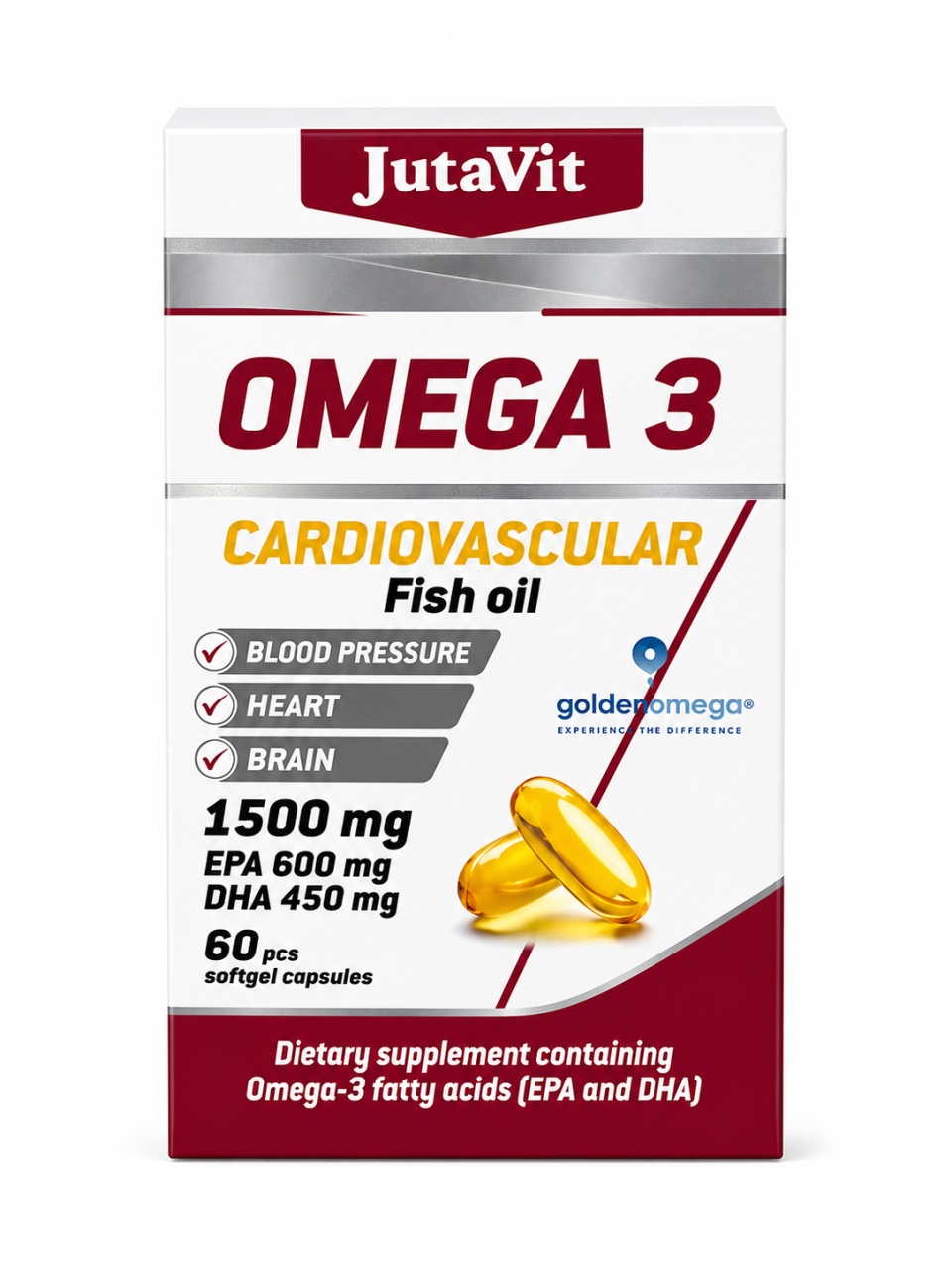 Omega 3 Cardiovascular 1500 mg, 60 capsule moi, JutaVit