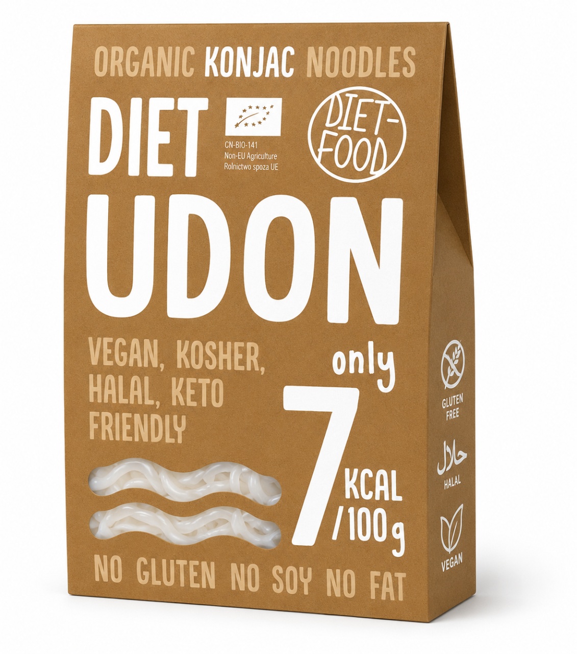 Paste Udon Konjac Fara Gluten Bio, 300 g, Diet Food