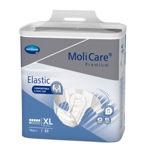 Scutece adulti MoliCare Premium Elastic 6 picaturi, XL, 14 bucati,…