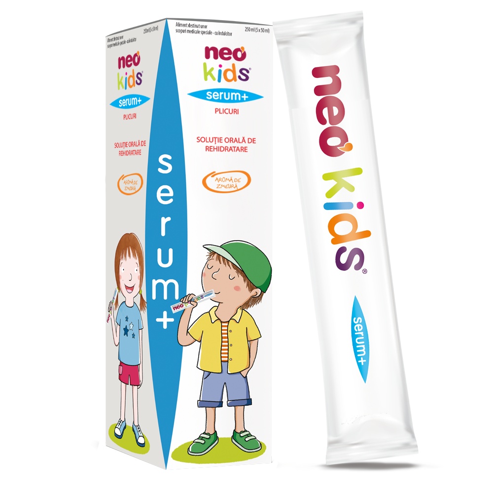 Serum+ saruri de rehidratare, 50 ml x 5 plicuri, Neo Kids