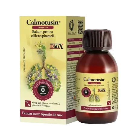 Sirop cu stevie Calmotusin Dbtix, 100ml, Dacia Plant