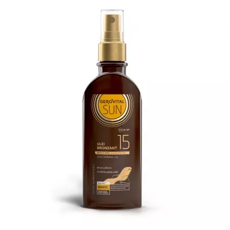Ulei bronzant SFP15, 150 ml, Gerovital Sun 4643, Gerovital