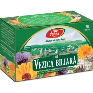 Ceai Vezica biliara - D106, 20 plicuri, Fares