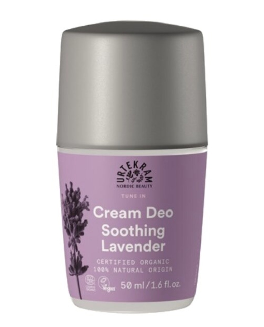 Deodorant Roll-on Cremă Calmantă, Fără Aluminiu, cu Lavandă Bio, 50 ml, Urtekram