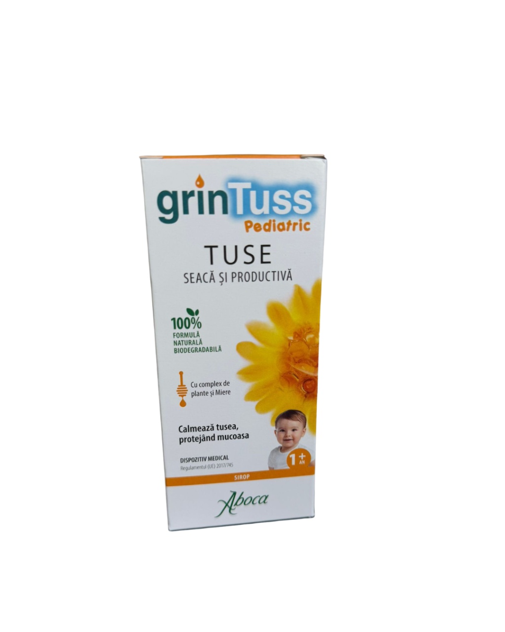 GrinTuss Pediatric sirop tuse seaca si productiva, 180 g, Aboca