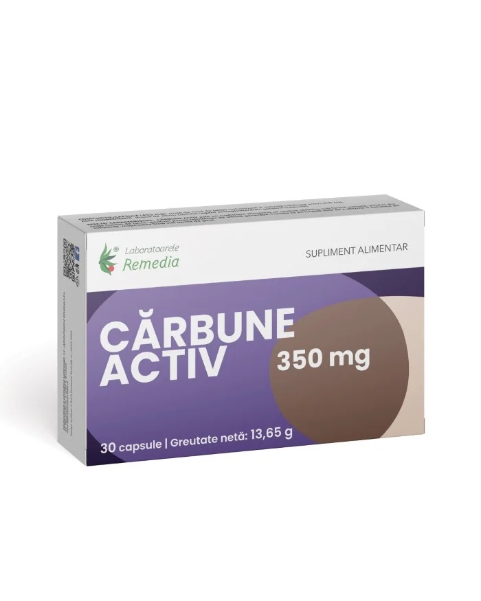 Carbune Activ, 350mg, 30 capsule, Remedia