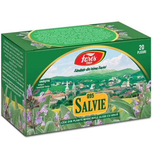 Ceai salvie, 20 plicuri, Fares