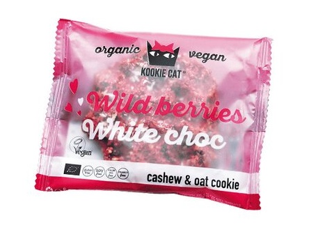 Cookie eco fara gluten cu fructe de padure, 50g, Kookie Cat