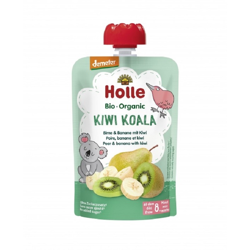 Piure Kiwi Koala eco de pere, banane si kiwi, 100g, Holle
